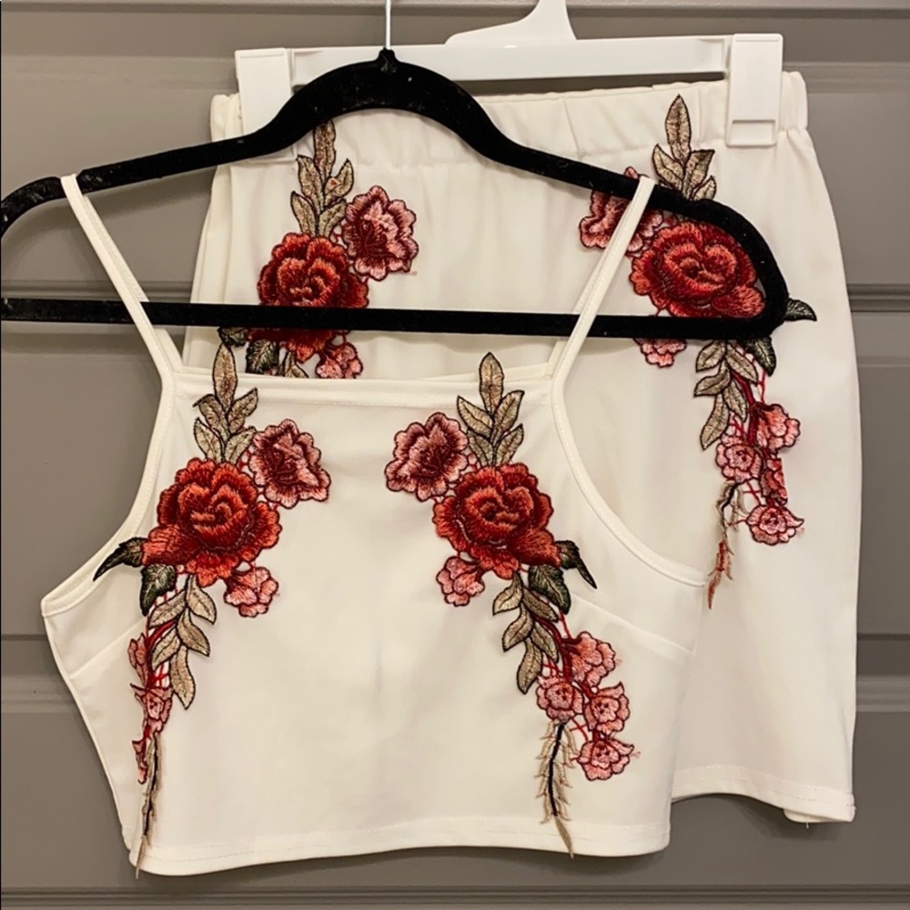 Crop skirt set